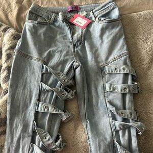 Edikted buckle jeans